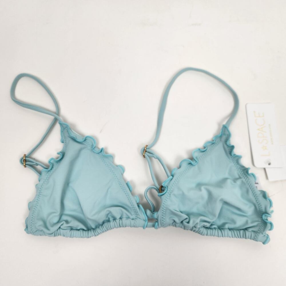 L*Space Maggie Triangle Bikini Top in Light Blue Size Small NWT